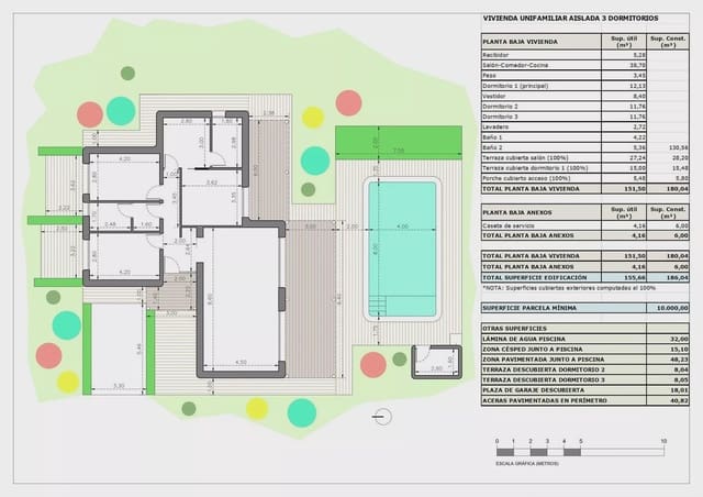 Chalet de 3 habitaciones en Pinoso en venta con piscina garaje - 473.500 € (Ref: 9298863)