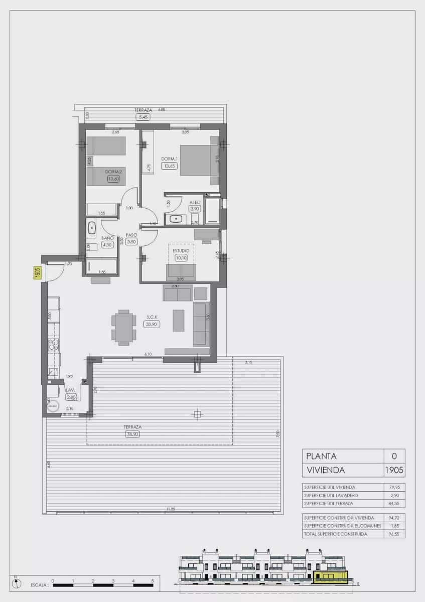 3 soveværelse Bungalow til salg i Algorfa med swimmingpool - € 349.000 (Ref: 9360797)