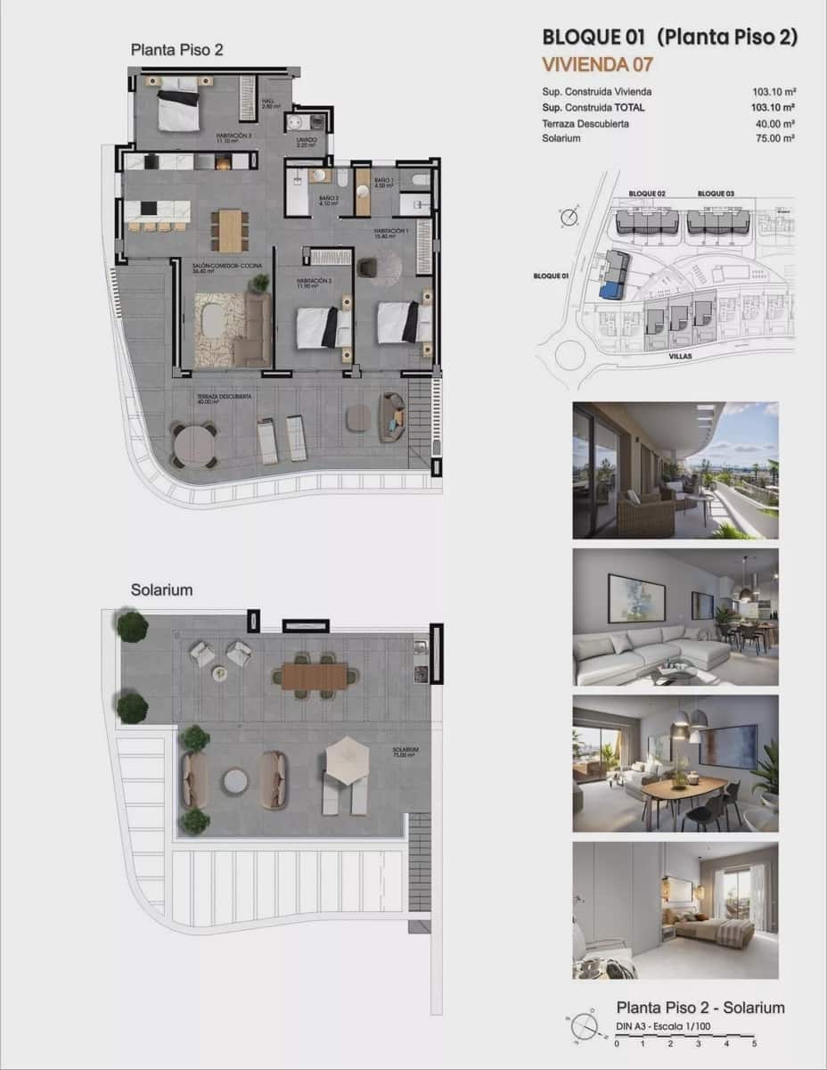 3 chambre Appartement à vendre à Finestrat avec piscine garage - 565 000 € (Ref: 9386870)