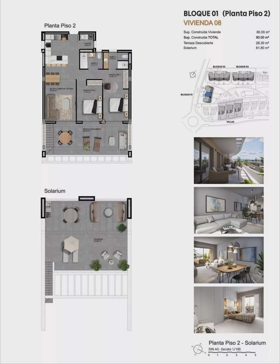 2 chambre Appartement à vendre à Finestrat avec piscine garage - 495 000 € (Ref: 9386875)
