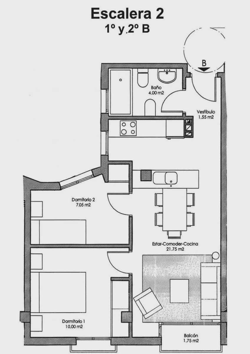 2 camera da letto Appartamento in vendita in Avileses - 105.000 € (Rif: 9413903)