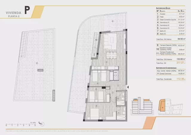 3 soveværelse Lejlighed til salg i Las Piscinas Naturales, Torrevieja med swimmingpool - € 440.000 (Ref: 9415755)