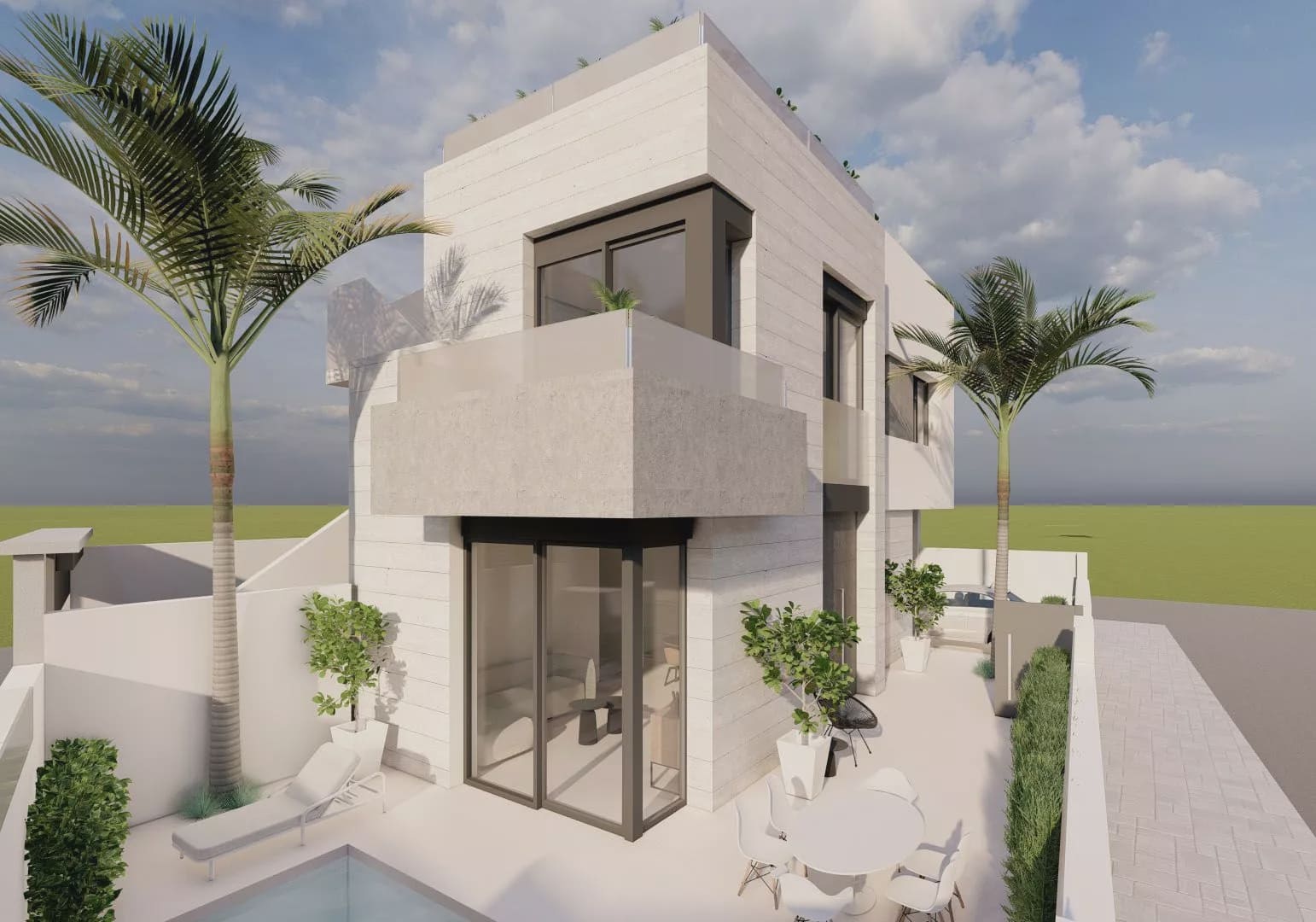 Bungalow de 2 habitaciones en Pilar de la Horadada en venta con piscina garaje - 359.000 € (Ref: 9437078)