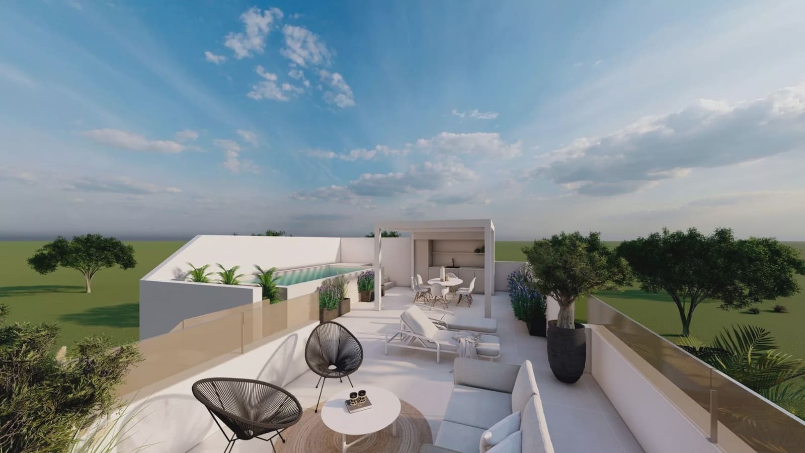 Bungalow de 2 habitaciones en Pilar de la Horadada en venta con piscina garaje - 359.000 € (Ref: 9437078)
