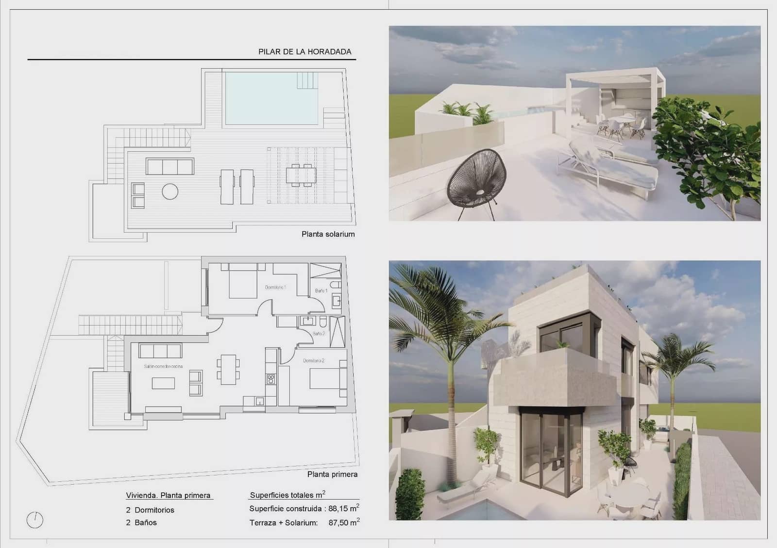 2 chambre Bungalow à vendre à Pilar de la Horadada avec piscine garage - 369 000 € (Ref: 9437079)