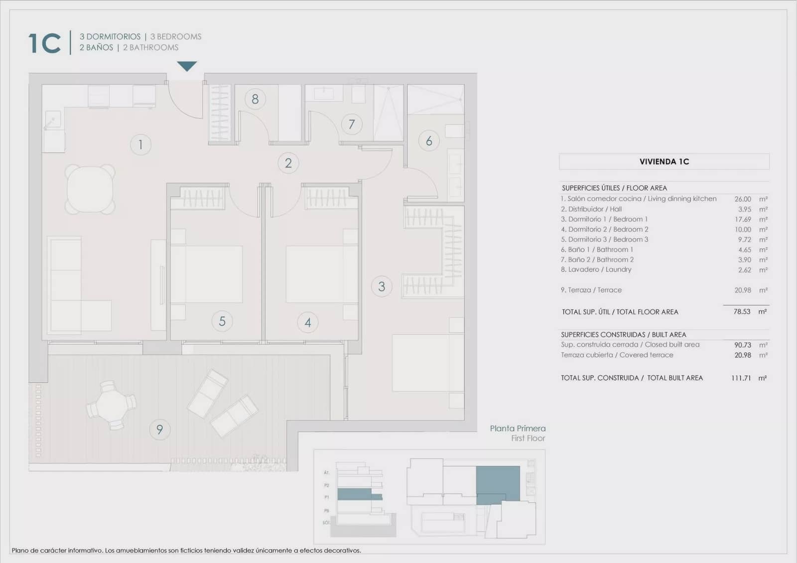 3 soverom Leilighet til salgs i Benijofar med svømmebasseng garasje - € 294 000 (Ref: 9452963)