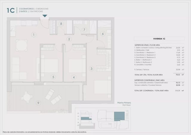 3 sypialnia Apartament na sprzedaż w Benijófar z basenem garażem - 294 000 € (Ref: 9452963)
