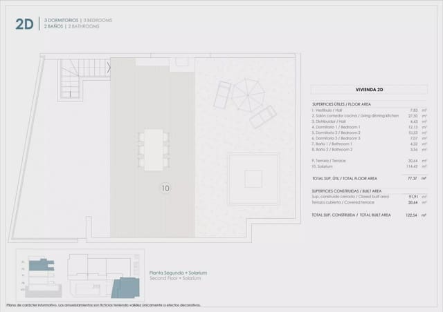 3 bedroom Penthouse for sale in Benijófar with pool garage - € 410,000 (Ref: 9452965)