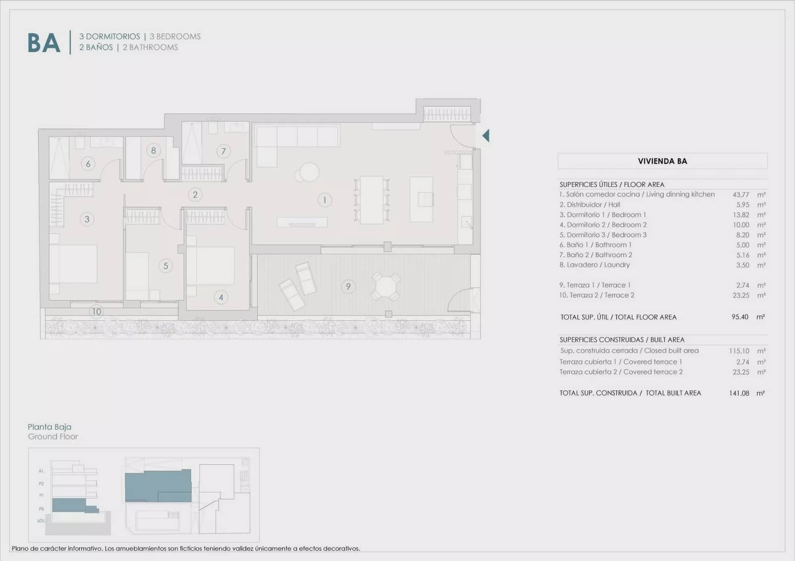 3 bedroom Apartment for sale in Benijofar with pool garage - € 350,000 (Ref: 9452968)