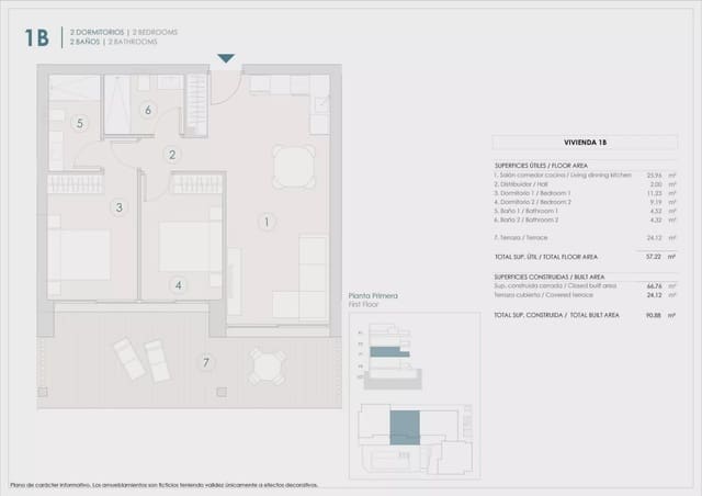 2 chambre Appartement à vendre à Benijófar avec piscine garage - 285 000 € (Ref: 9452969)