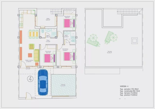 3 Zimmer Haus zu verkaufen in Avileses, Murcia Stadt mit Pool Garage - 289.900 € (Ref: 9517896)