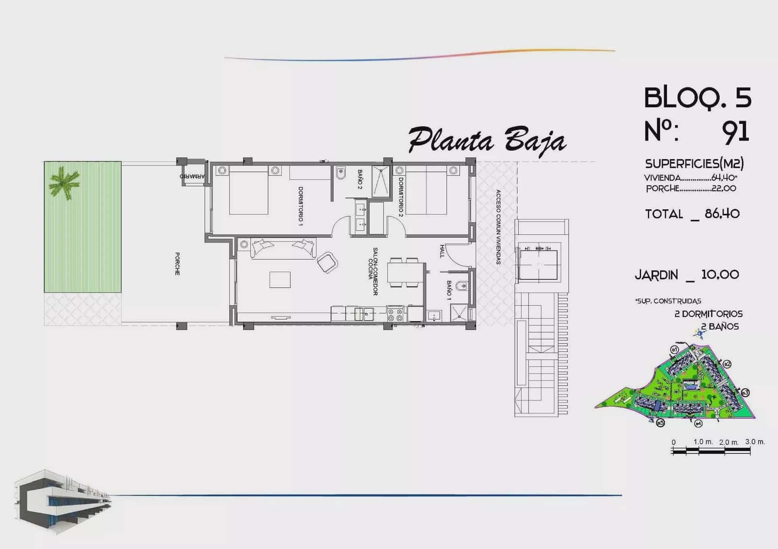 2 soveværelse Lejlighed til salg i Guardamar del Segura med swimmingpool garage - € 228.000 (Ref: 9523358)