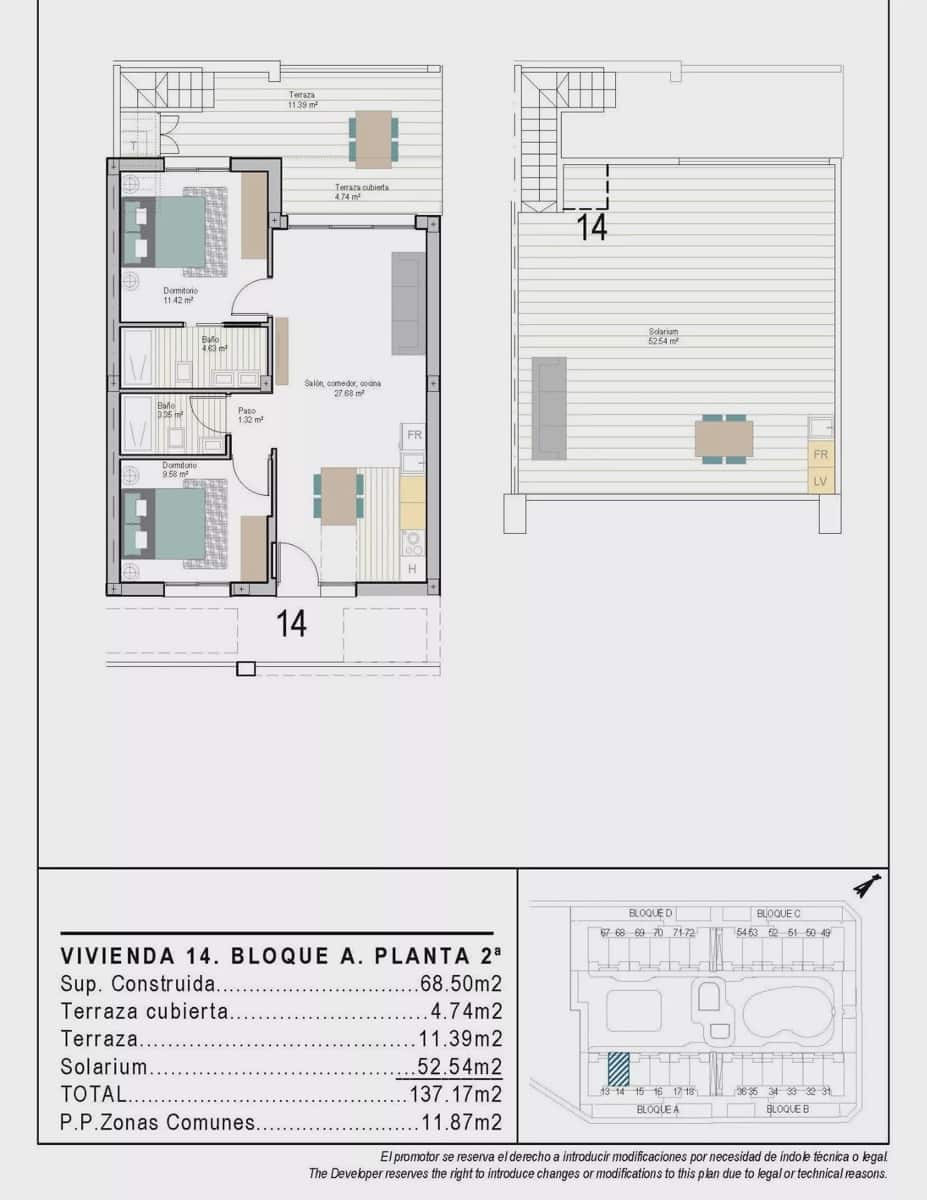2 slaapkamer Appartement te koop in San Cayetano met zwembad garage - € 277.900 (Ref: 9588318)