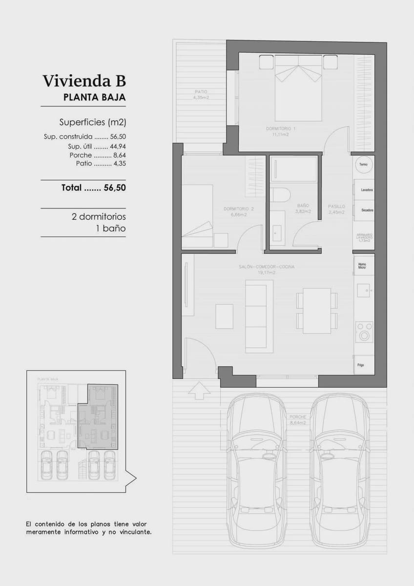 Apartamento de 2 habitaciones en Benejúzar en venta con garaje - 131.250 € (Ref: 9600007)
