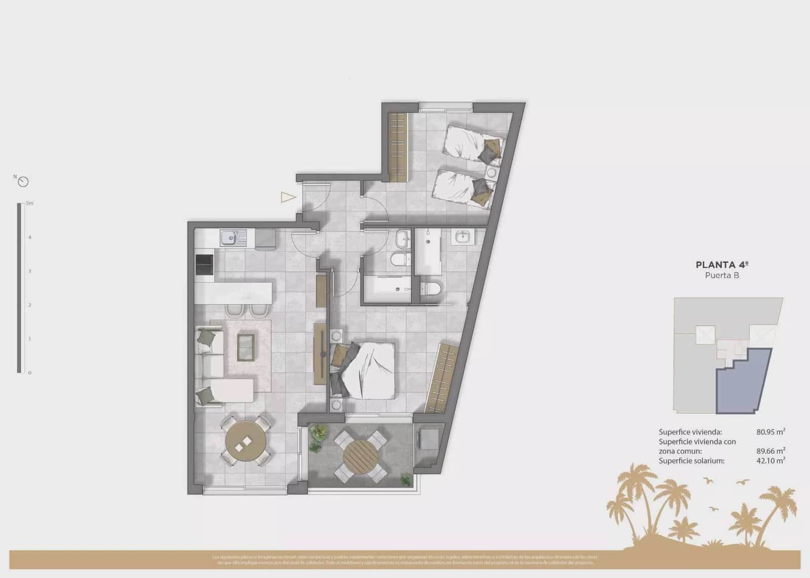 2 Zimmer Apartment zu verkaufen in Guardamar del Segura mit Pool Garage - 468.500 € (Ref: 9614199)