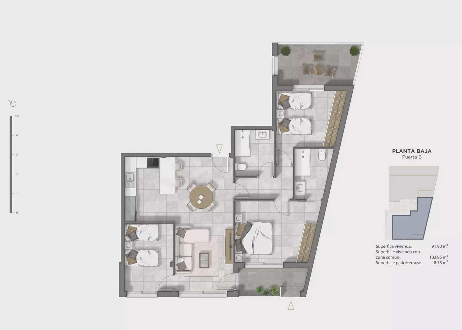 3 sovrum Lägenhet till salu i Guardamar del Segura med pool garage - 334 000 € (Ref: 9614201)