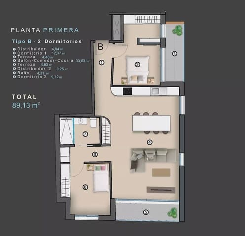 2 chambre Appartement à vendre à Centro - Muelle Pesquero, Torrevieja - 255 000 € (Ref: 9626551)