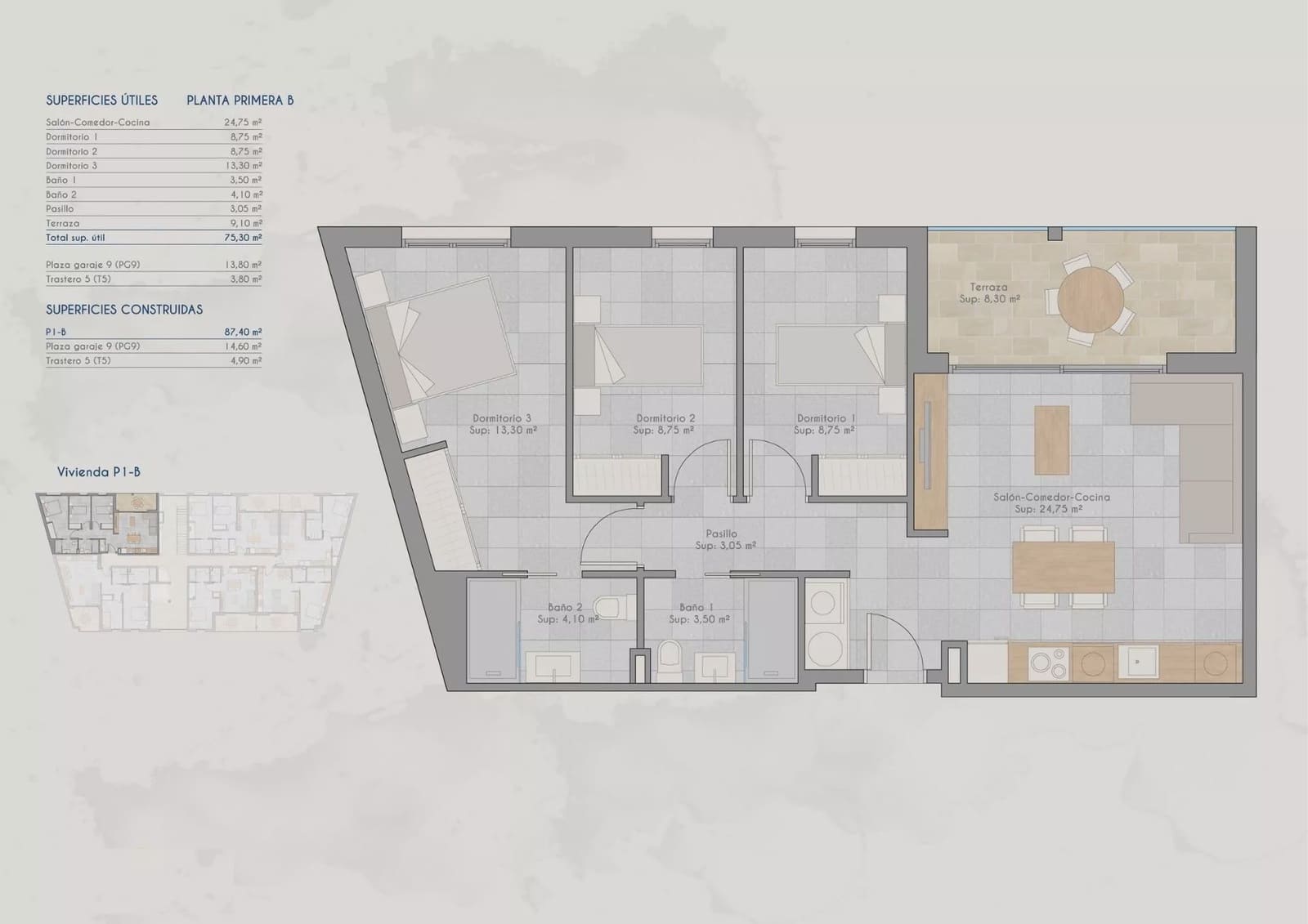 3 soveværelse Lejlighed til salg i Los Cuarteros med swimmingpool garage - € 305.000 (Ref: 9656975)