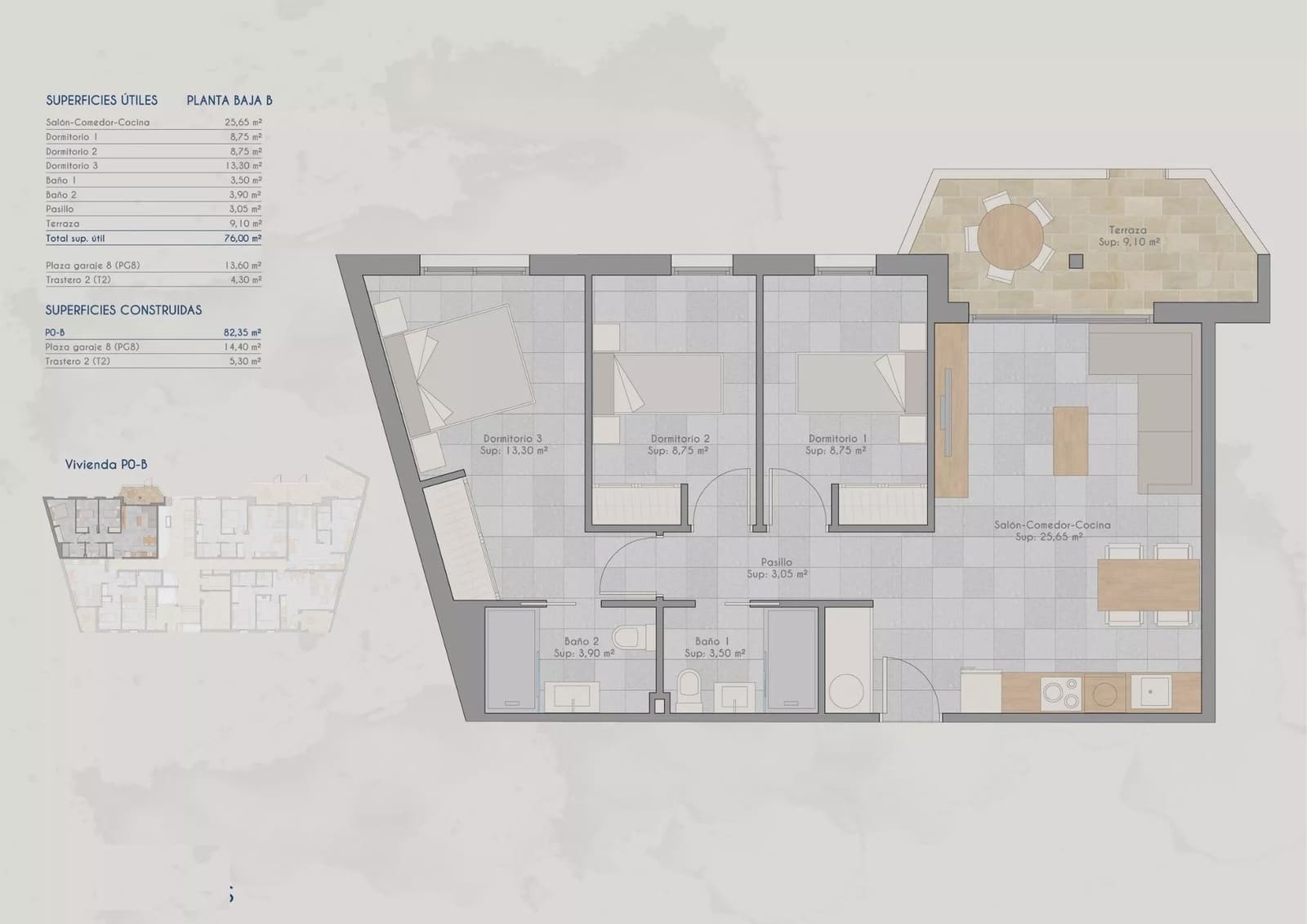 3 camera da letto Appartamento in vendita in Lo Pagan con piscina garage - 289.000 € (Rif: 9656981)