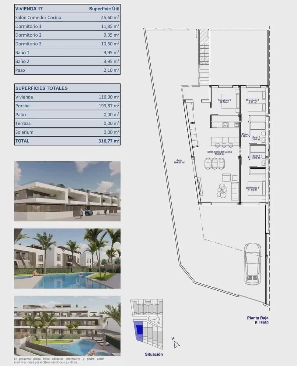 3 bedroom Apartment for sale in Pilar de la Horadada with pool - € 450,000 (Ref: 9663266)