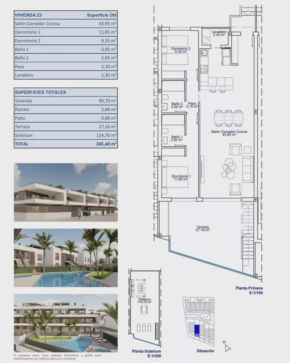 Apartamento de 2 habitaciones en Pilar de la Horadada en venta con piscina garaje - 425.000 € (Ref: 9663267)