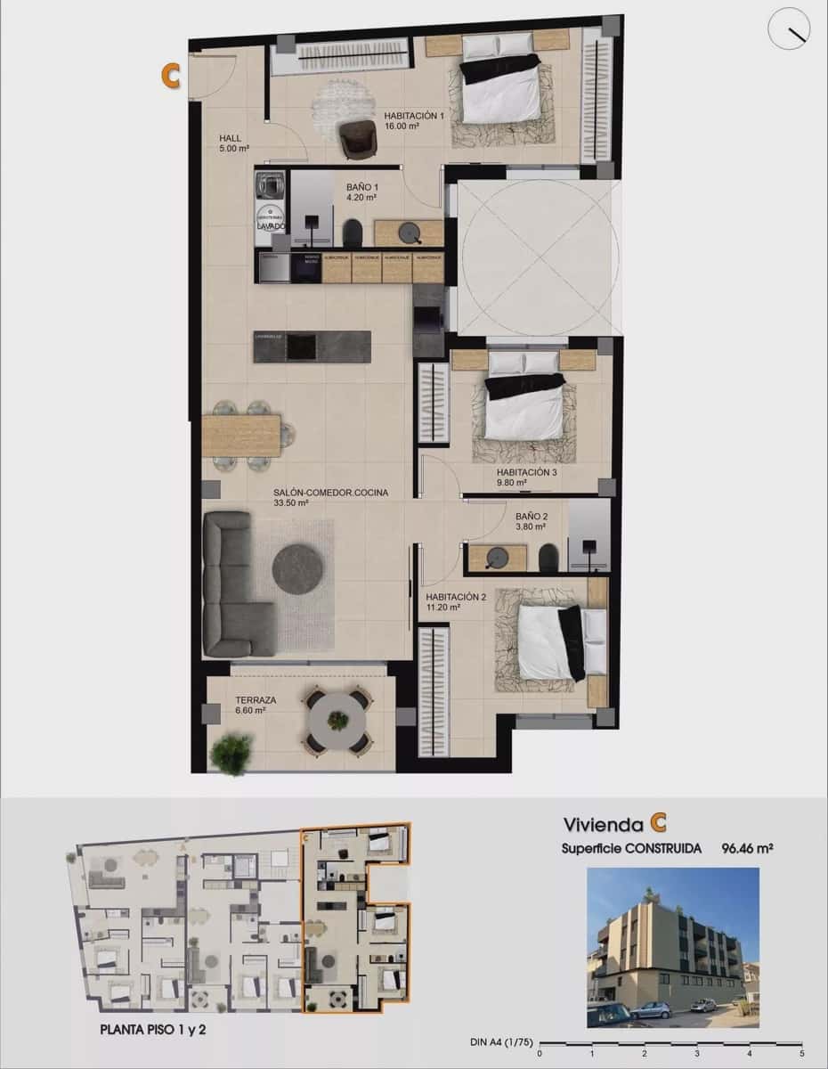 3 bedroom Apartment for sale in Catral with pool garage - € 243,000 (Ref: 9669340)