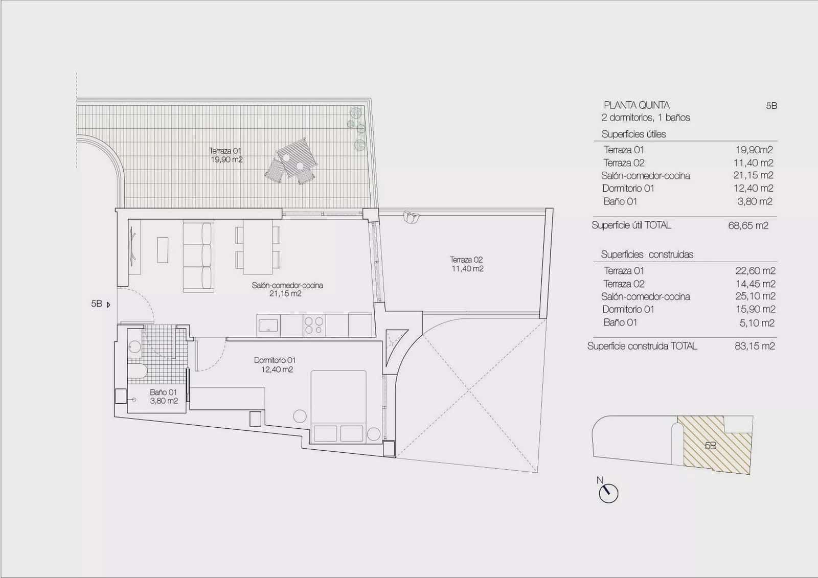 1 soveværelse Lejlighed til salg i Torrevieja med swimmingpool - € 399.000 (Ref: 9720715)
