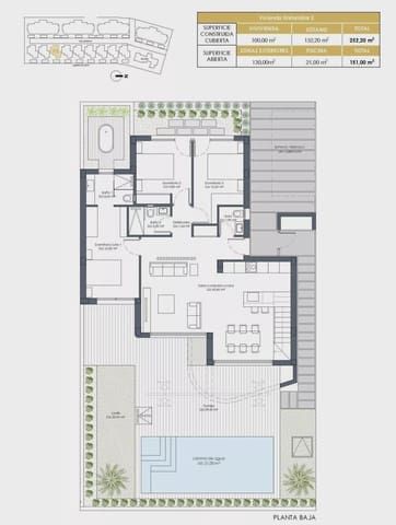3 quarto Apartamento para venda em Las Lomas de Rame - Bahía Bella, Los Alcázares com piscina garagem - 599 000 € (Ref: 9727568)