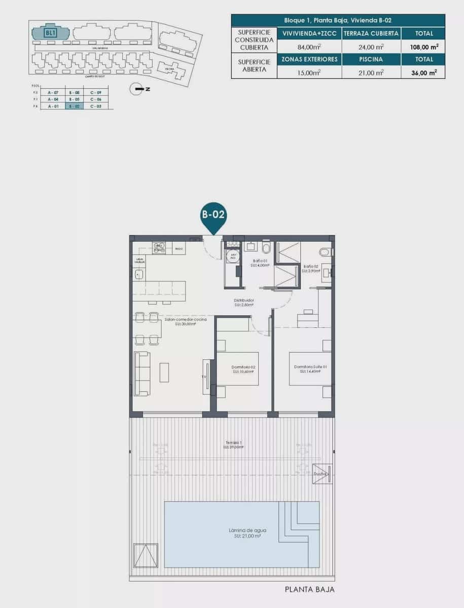 2 soverom Leilighet til salgs i Los Alcazares med svømmebasseng garasje - € 318 000 (Ref: 9727570)