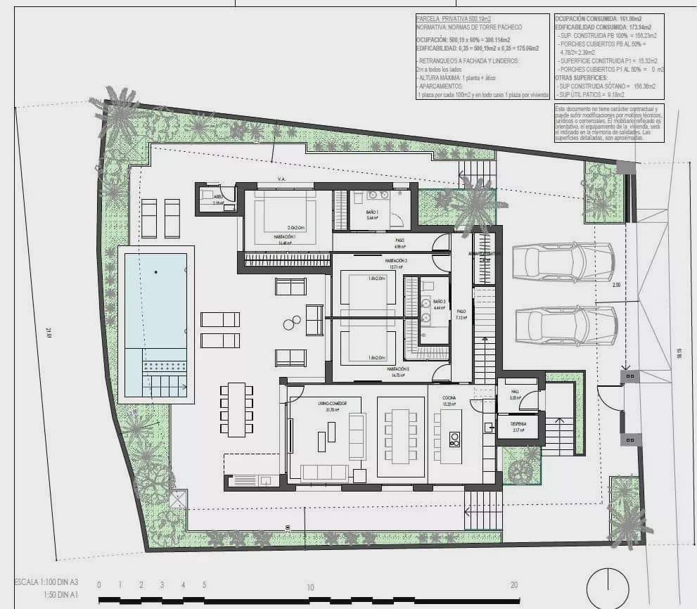 3 sypialnia Willa na sprzedaż w Torre-Pacheco z basenem - 1 613 000 € (Ref: 9743134)