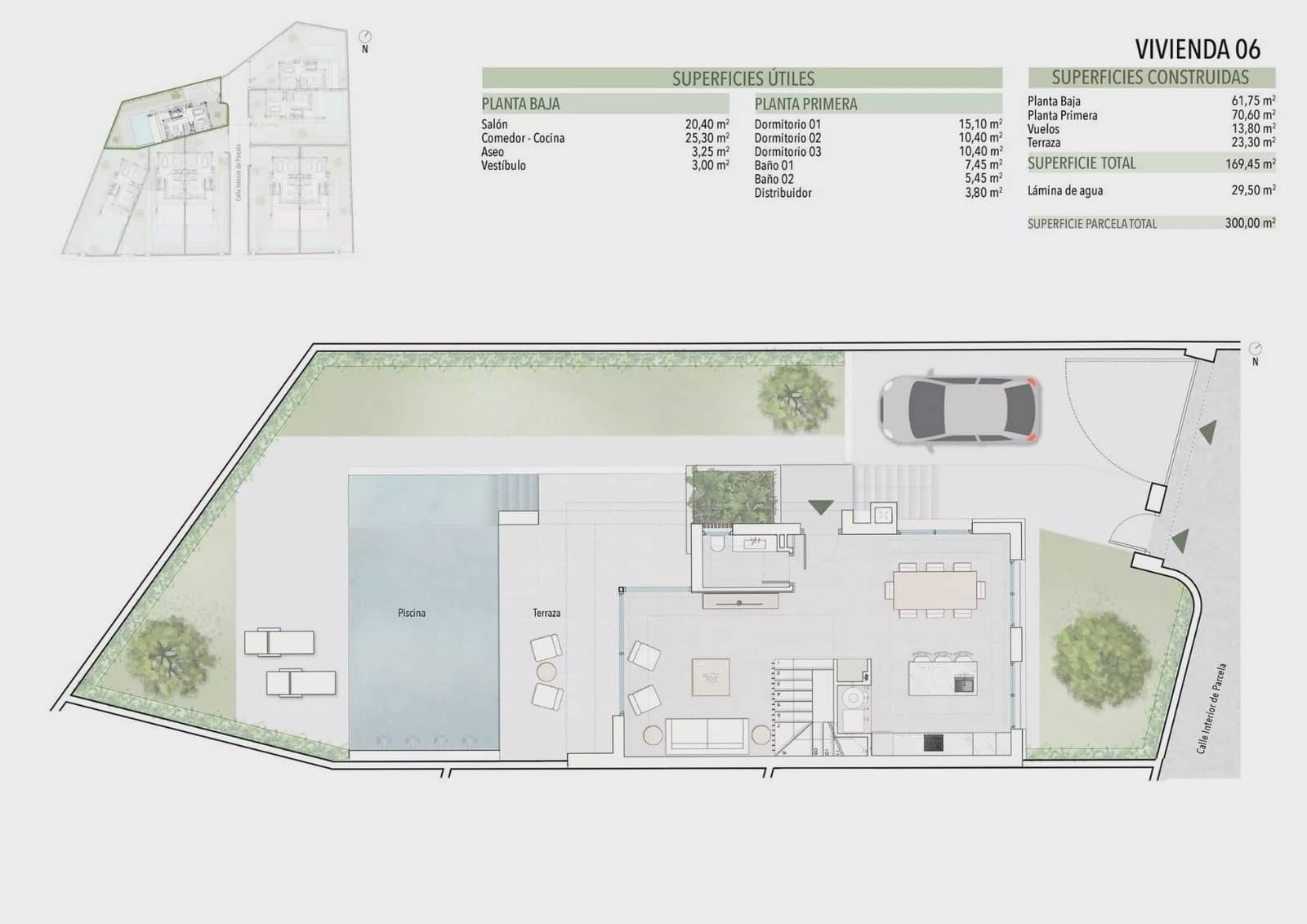 3 soveværelse Semi-Rækkehus til salg i Orihuela Costa med swimmingpool garage - € 559.000 (Ref: 9747326)