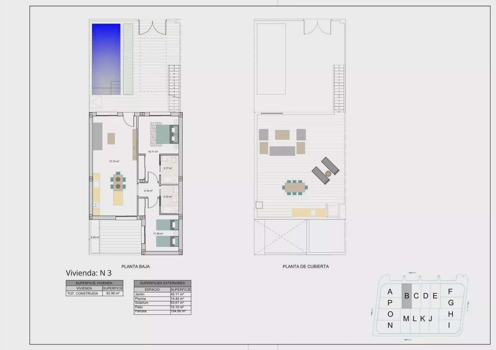 2 bedroom Townhouse for sale in Roldan with pool garage - € 262,900 (Ref: 9783469)