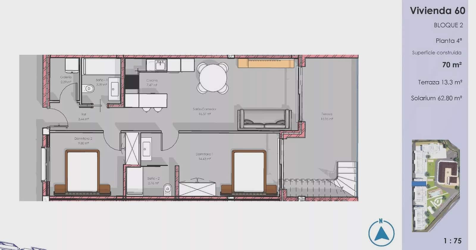 2 bedroom Apartment for sale in Guardamar del Segura with pool garage - € 345,000 (Ref: 9795623)