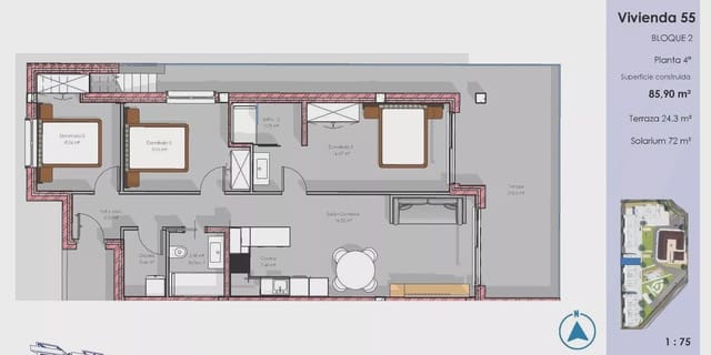 3 sypialnia Apartament na sprzedaż w El Raso, Guardamar del Segura z basenem garażem - 395 000 € (Ref: 9795624)