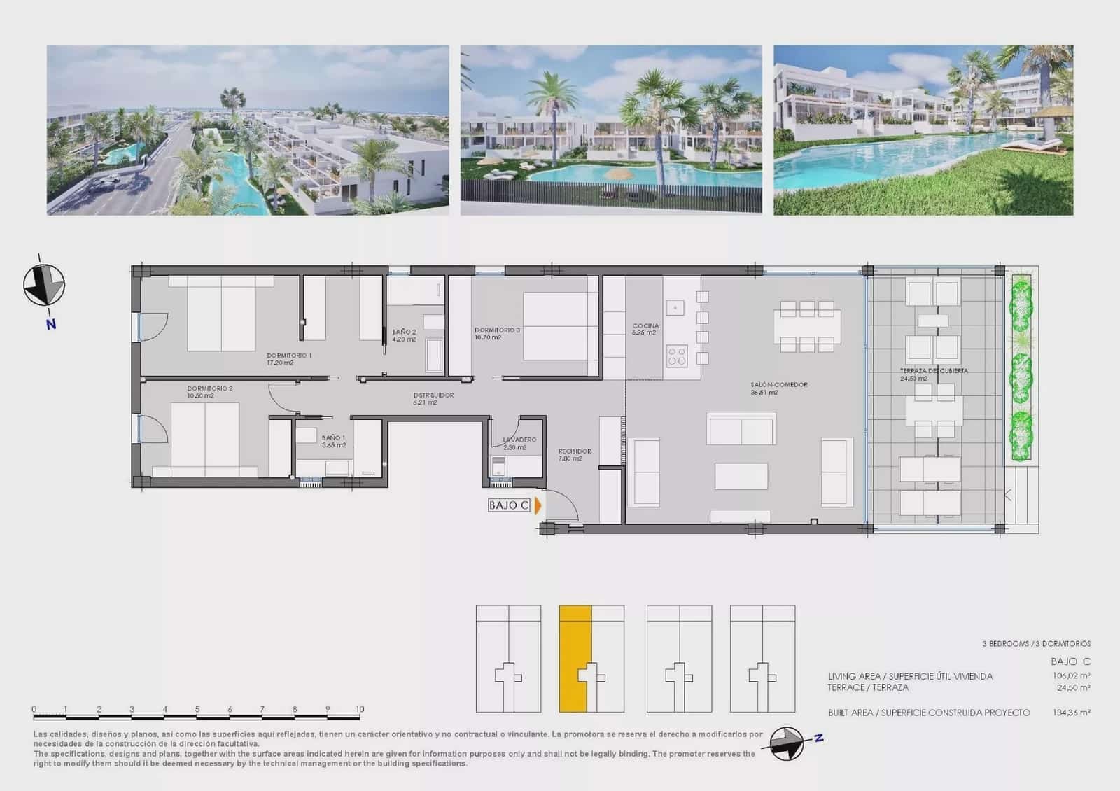 3 bedroom Bungalow for sale in Mar de Cristal with pool garage - € 525,000 (Ref: 9817925)
