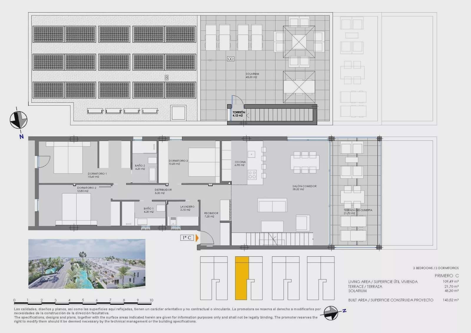 3 soveværelse Bungalow til salg i Mar de Cristal med swimmingpool garage - € 565.000 (Ref: 9817926)