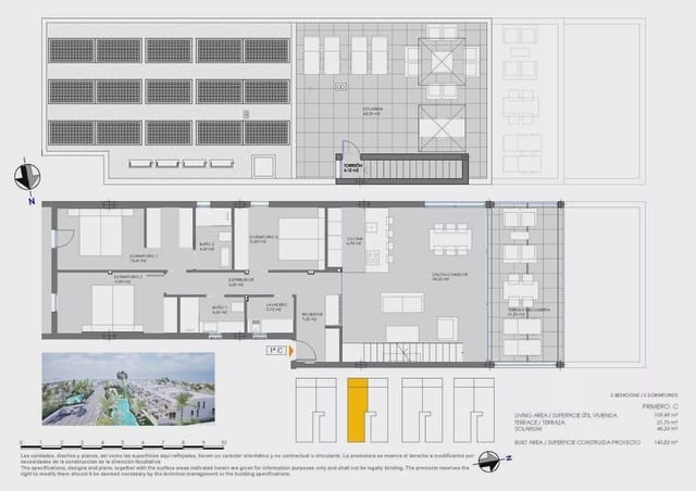 3 sovrum Bungalow till salu i Mar de Cristal, Cartagena med pool garage - 565 000 € (Ref: 9817926)