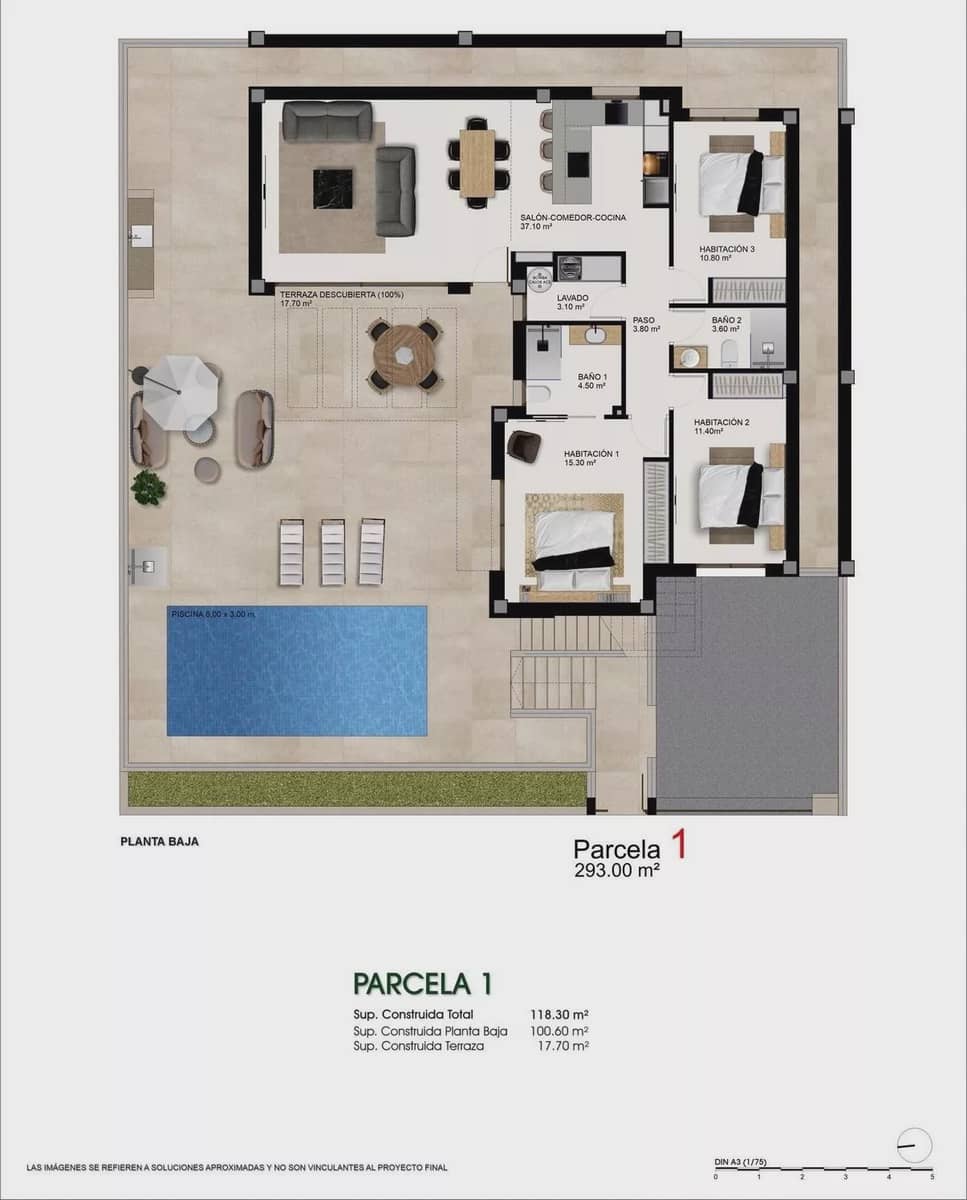 3 Zimmer Villa zu verkaufen in Benijofar mit Pool Garage - 550.000 € (Ref: 9817929)