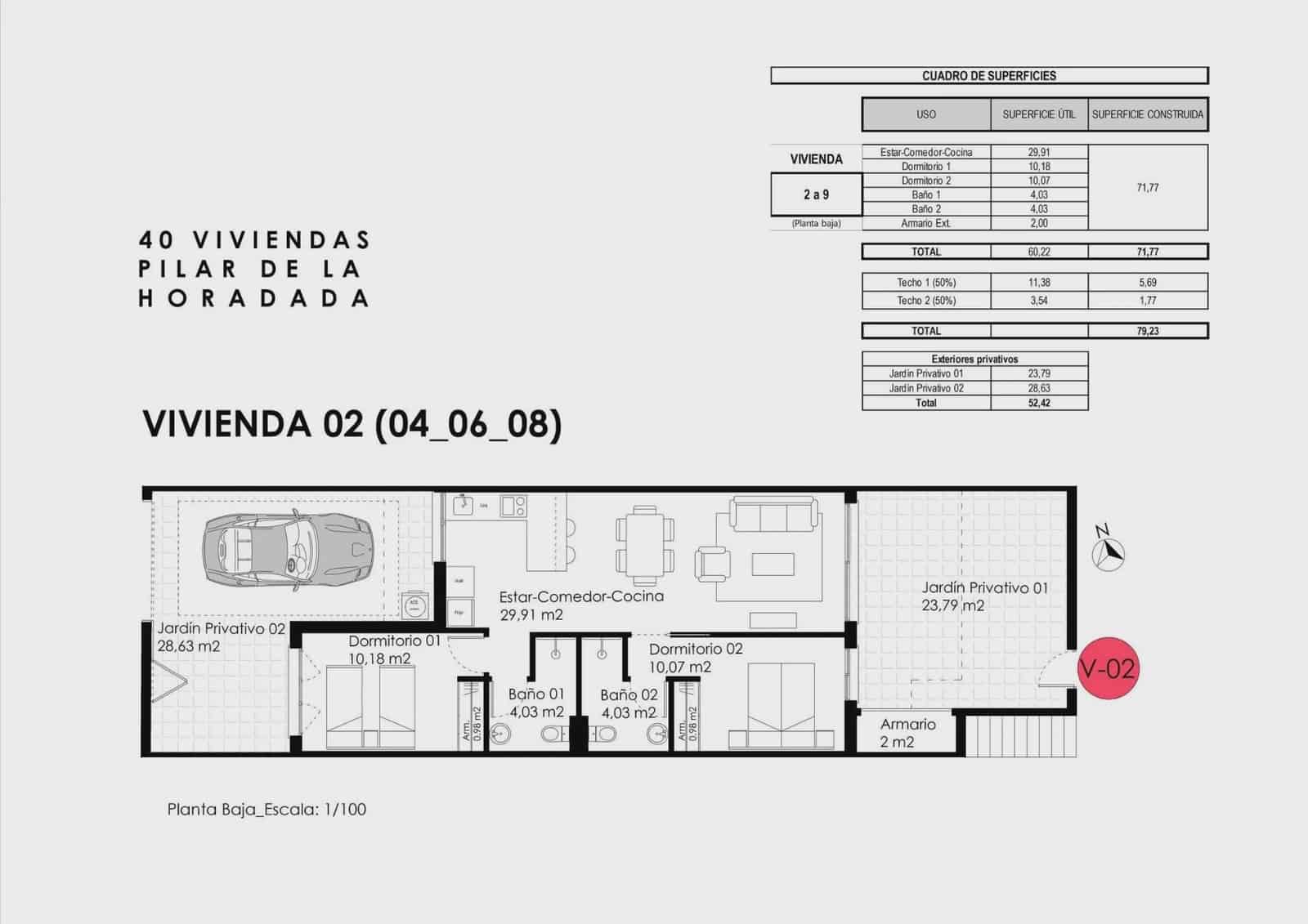 Bungalow de 2 habitaciones en Pilar de la Horadada en venta con piscina garaje - 245.000 € (Ref: 9831113)