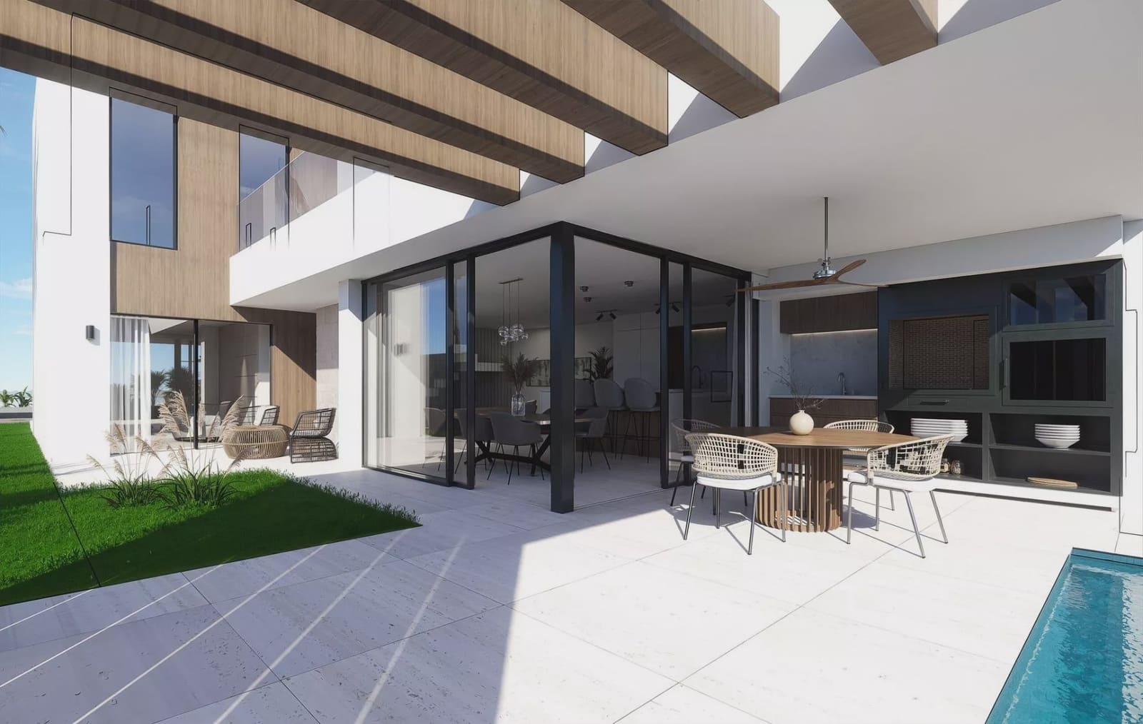 3 soverom Kjedet enebolig til salgs i Torre-Pacheco med svømmebasseng garasje - € 890 000 (Ref: 9836230)