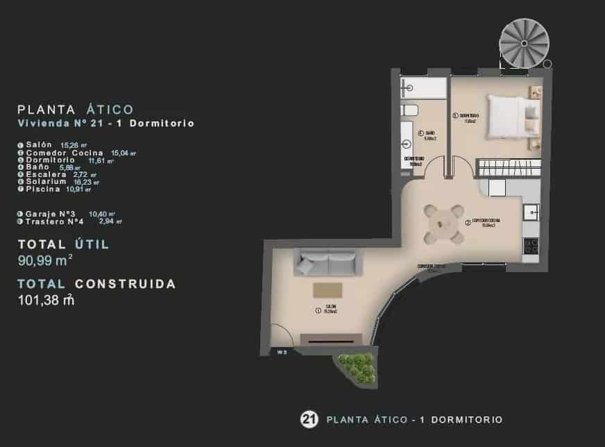 1 chambre Appartement à vendre à Torrevieja avec piscine garage - 320 000 € (Ref: 9868442)