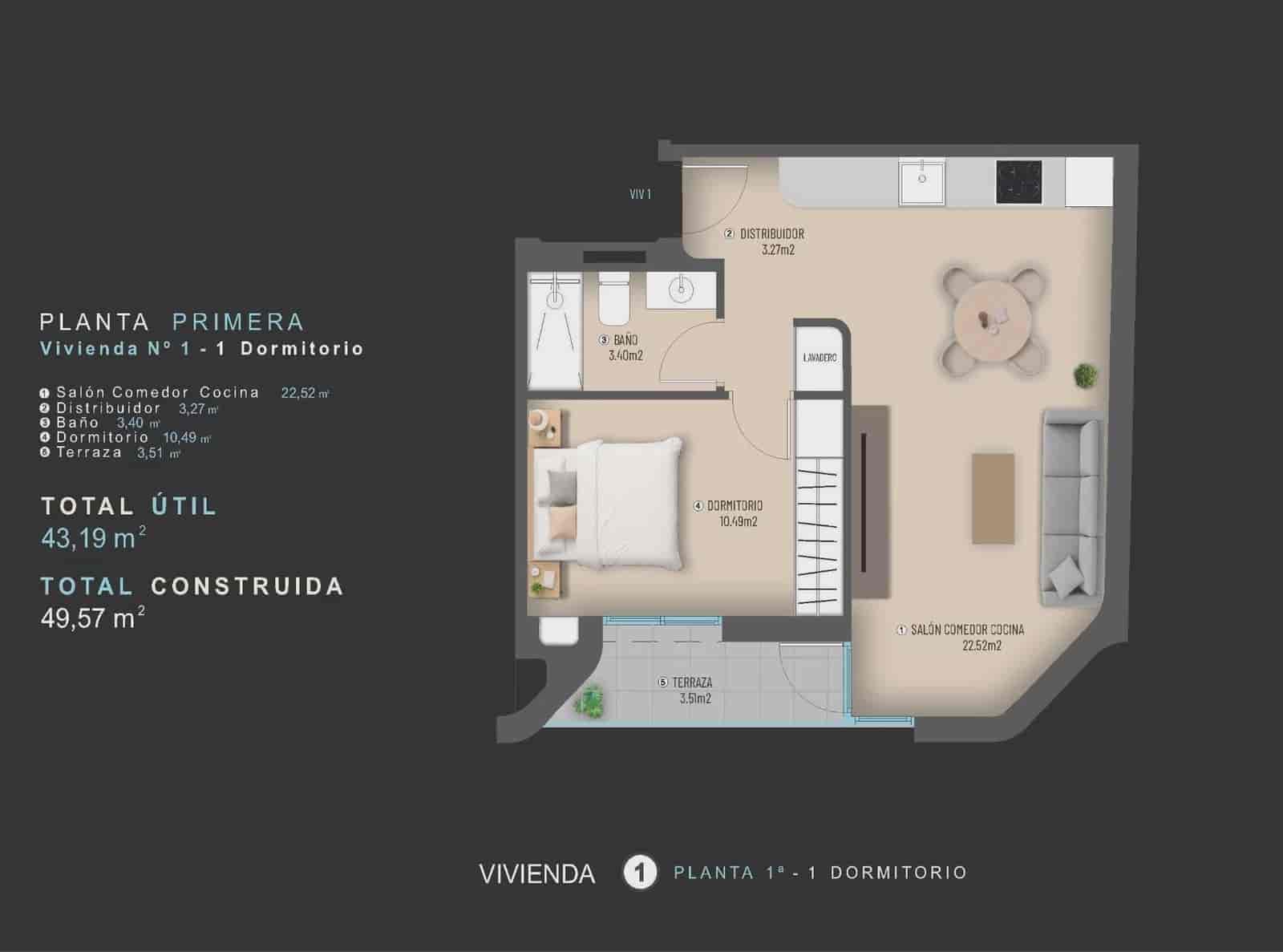 1 quarto Apartamento para venda em Torrevieja com piscina - 224 000 € (Ref: 9868443)