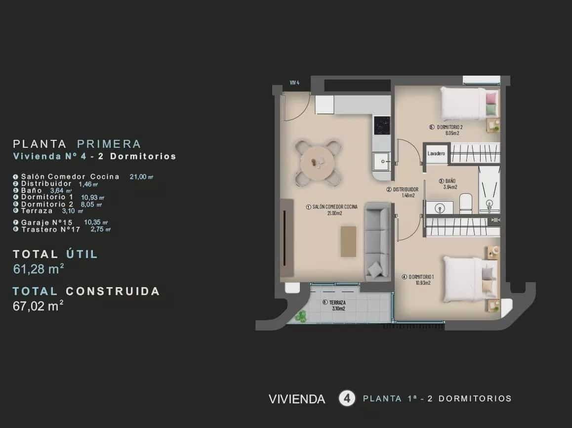 Apartamento de 2 habitaciones en Torrevieja en venta con piscina garaje - 282.000 € (Ref: 9868444)