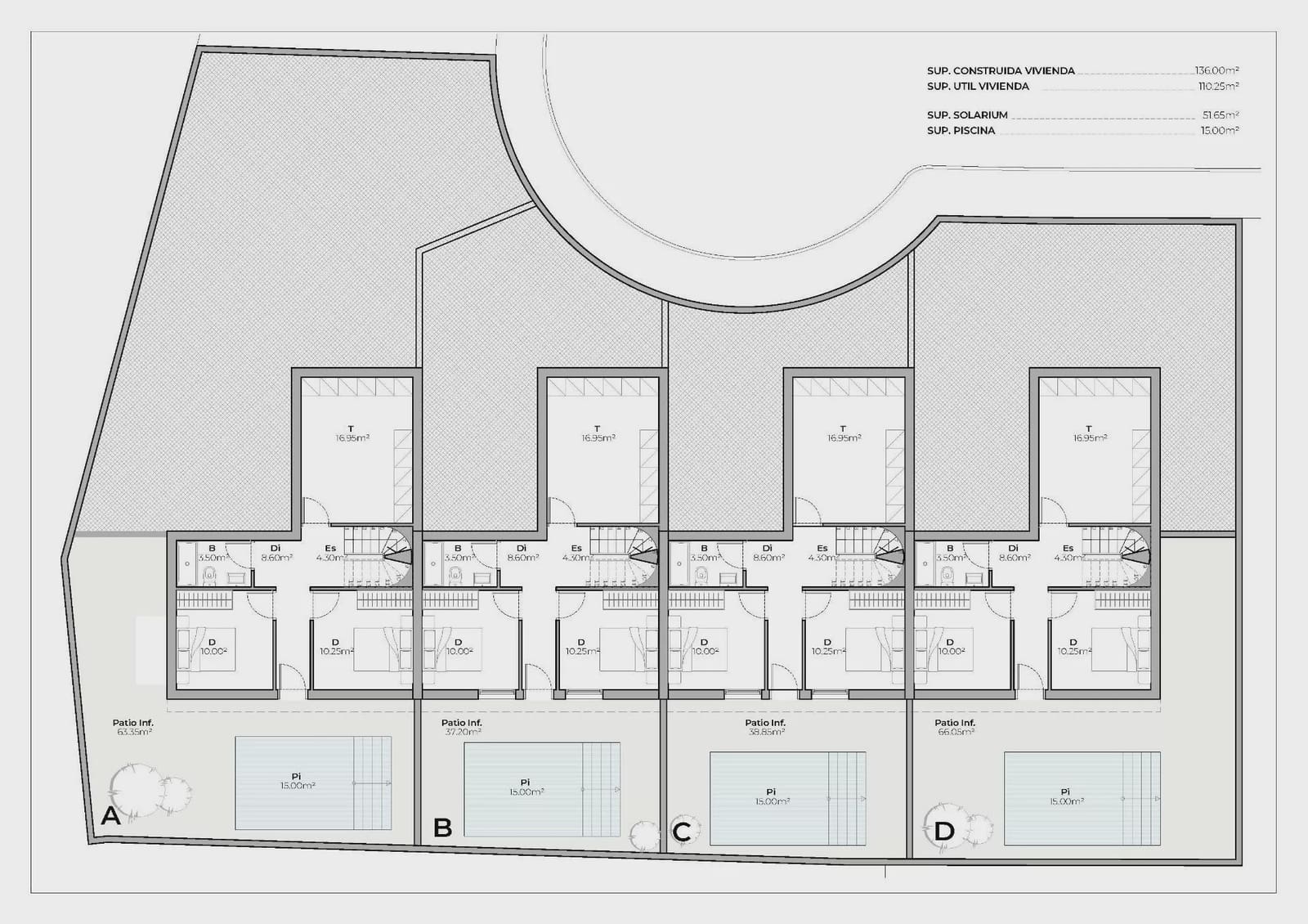 3 soveværelse Semi-Rækkehus til salg i Mazarron med swimmingpool garage - € 289.000 (Ref: 9869952)
