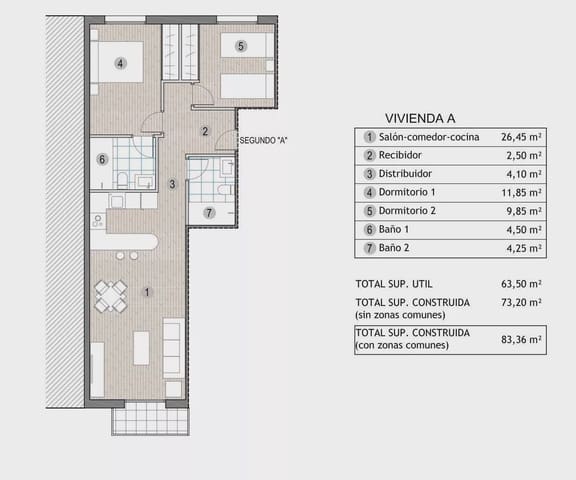 2 soveværelse Strandlejlighed til salg i Pescadores, Mazarrón - € 215.000 (Ref: 9888741)