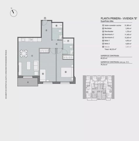 2 soveværelse Strandlejlighed til salg i Pescadores, Mazarrón - € 179.900 (Ref: 9888742)