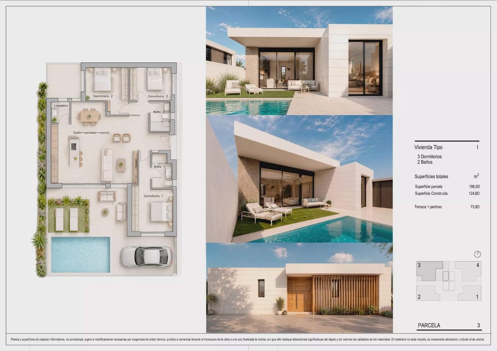 3 bedroom Villa for sale in Pilar de la Horadada with pool garage - € 475,000 (Ref: 9890024)