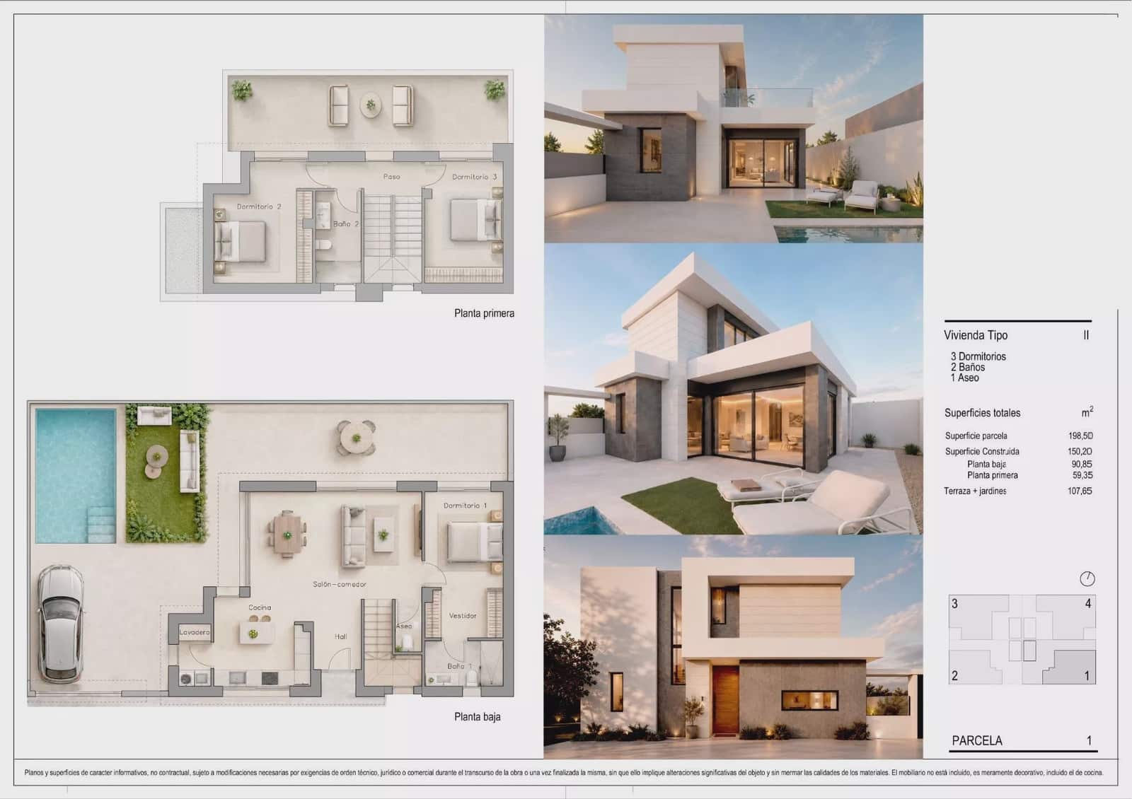 3 soverom Villa til salgs i Pilar de la Horadada med svømmebasseng garasje - € 495 000 (Ref: 9890025)