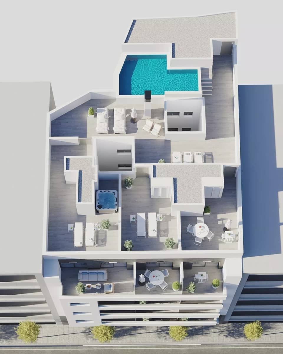 2 soveværelse Lejlighed til salg i Torrevieja med swimmingpool - € 299.000 (Ref: 9901048)