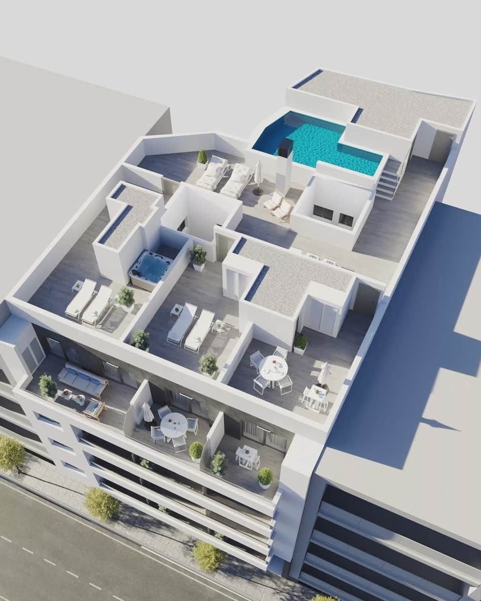 2 soveværelse Lejlighed til salg i Torrevieja med swimmingpool - € 299.000 (Ref: 9901048)